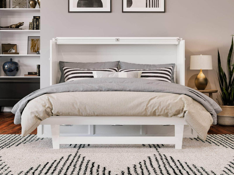 AFI Furnishings Murphy Cabinet Bed Northfield Murphy Cabinet Bed Chest with 6" Gel Memory Foam Mattress, Storage Drawer and Built-in Charger - Available in 6 Colours and 3 Sizes