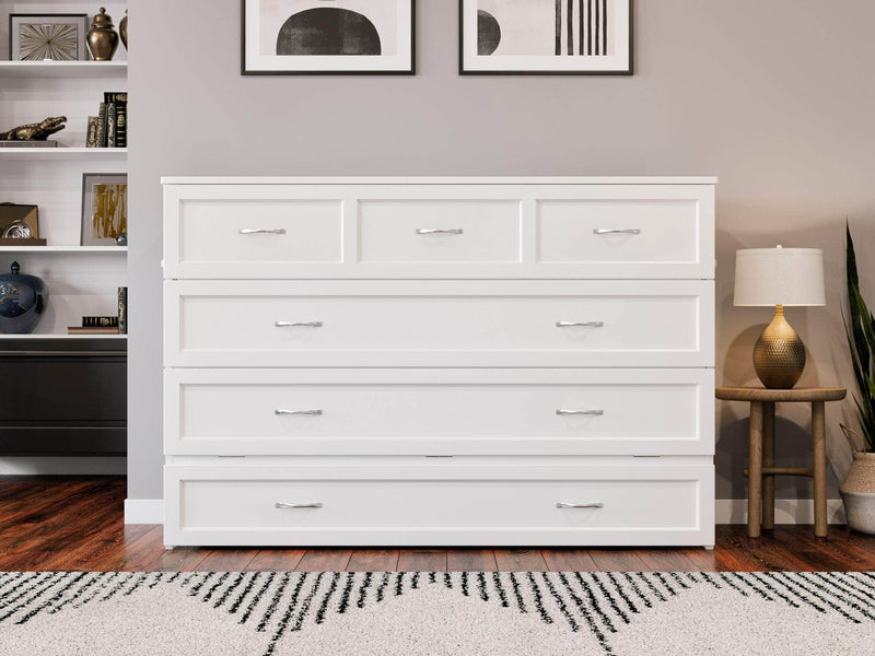 AFI Furnishings Murphy Cabinet Bed Northfield Murphy Cabinet Bed Chest with 6" Gel Memory Foam Mattress, Storage Drawer and Built-in Charger - Available in 6 Colours and 3 Sizes