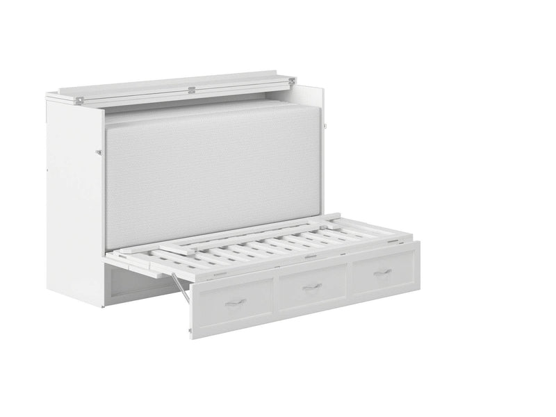 AFI Furnishings Murphy Cabinet Bed Northfield Murphy Cabinet Bed Chest with 6" Gel Memory Foam Mattress, Storage Drawer and Built-in Charger - Available in 6 Colours and 3 Sizes