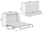 AFI Furnishings Murphy Cabinet Bed Northfield Murphy Cabinet Bed Chest with 6" Gel Memory Foam Mattress, Storage Drawer and Built-in Charger - Available in 6 Colours and 3 Sizes