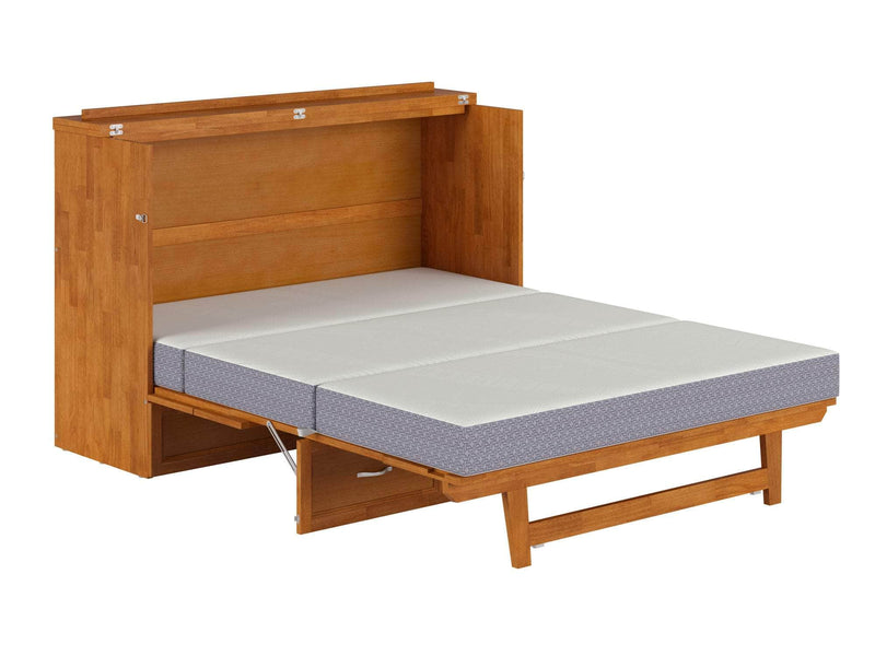 AFI Furnishings Murphy Cabinet Bed Northfield Murphy Cabinet Bed Chest with 6" Gel Memory Foam Mattress, Storage Drawer and Built-in Charger - Available in 6 Colours and 3 Sizes