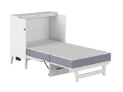 AFI Furnishings Murphy Cabinet Bed Santa Fe Murphy Bed Chest with 6" Gel Memory Foam Mattress and Built-in Charger - Available in 4 Colours and 3 Sizes