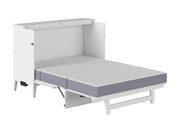 AFI Furnishings Murphy Cabinet Bed Santa Fe Murphy Bed Chest with 6" Gel Memory Foam Mattress and Built-in Charger - Available in 4 Colours and 3 Sizes