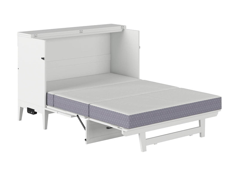 AFI Furnishings Murphy Cabinet Bed Santa Fe Murphy Bed Chest with 6" Gel Memory Foam Mattress and Built-in Charger - Available in 4 Colours and 3 Sizes