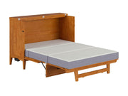 AFI Furnishings Murphy Cabinet Bed Santa Fe Murphy Bed Chest with 6" Gel Memory Foam Mattress and Built-in Charger - Available in 4 Colours and 3 Sizes