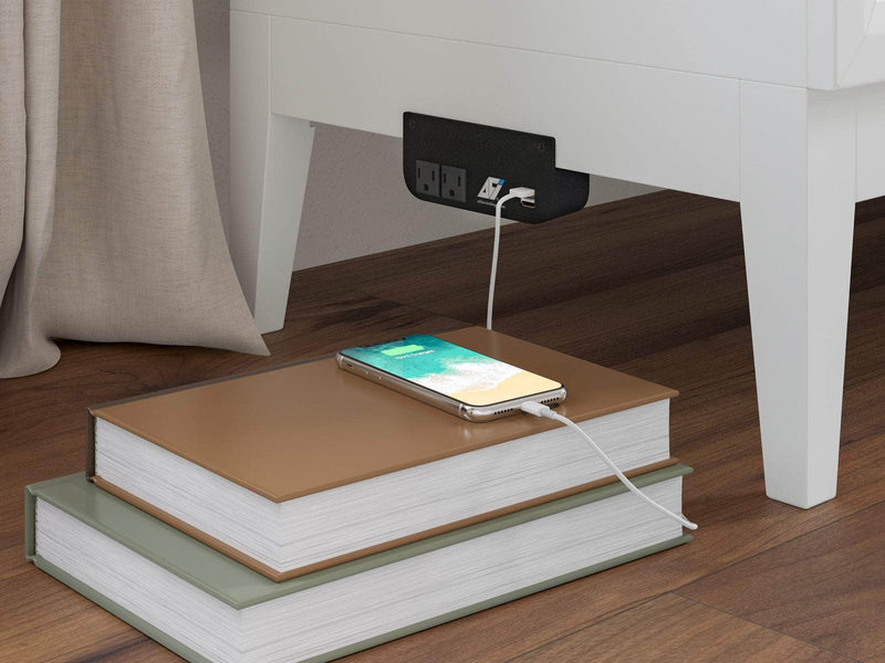 AFI Furnishings Murphy Cabinet Bed Santa Fe Murphy Bed Chest with 6" Gel Memory Foam Mattress and Built-in Charger - Available in 4 Colours and 3 Sizes