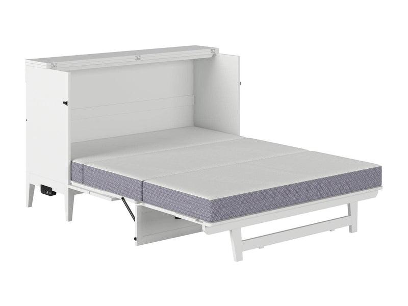 AFI Furnishings Murphy Cabinet Bed Santa Fe Murphy Bed Chest with 6" Gel Memory Foam Mattress and Built-in Charger - Available in 4 Colours and 3 Sizes