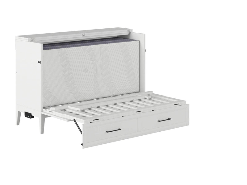 AFI Furnishings Murphy Cabinet Bed Santa Fe Murphy Bed Chest with 6" Gel Memory Foam Mattress and Built-in Charger - Available in 4 Colours and 3 Sizes