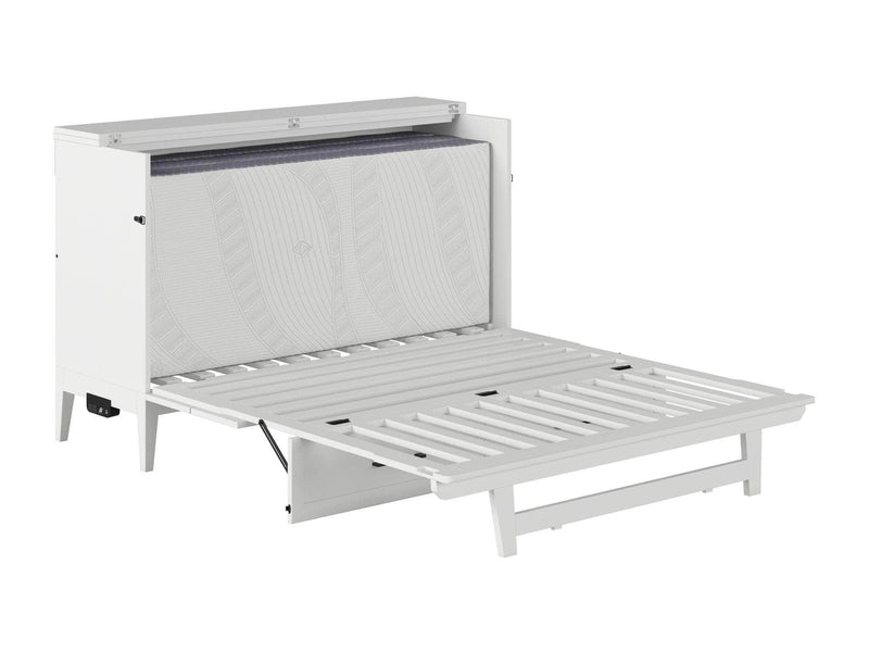 AFI Furnishings Murphy Cabinet Bed Santa Fe Murphy Bed Chest with 6" Gel Memory Foam Mattress and Built-in Charger - Available in 4 Colours and 3 Sizes