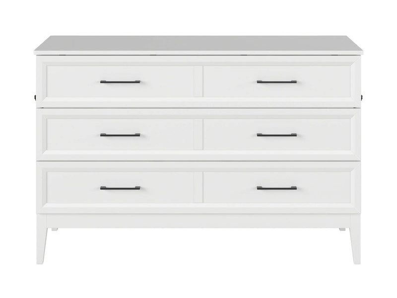 AFI Furnishings Murphy Cabinet Bed Santa Fe Murphy Bed Chest with 6" Gel Memory Foam Mattress and Built-in Charger - Available in 4 Colours and 3 Sizes