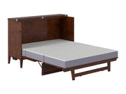 AFI Furnishings Murphy Cabinet Bed Santa Fe Murphy Bed Chest with 6" Gel Memory Foam Mattress and Built-in Charger - Available in 4 Colours and 3 Sizes