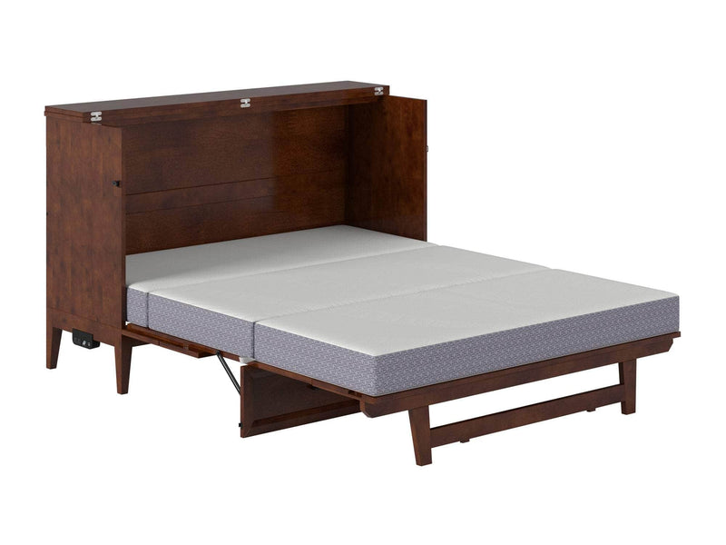 AFI Furnishings Murphy Cabinet Bed Santa Fe Murphy Bed Chest with 6" Gel Memory Foam Mattress and Built-in Charger - Available in 4 Colours and 3 Sizes