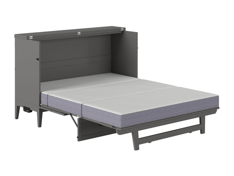 AFI Furnishings Murphy Cabinet Bed Santa Fe Murphy Bed Chest with 6" Gel Memory Foam Mattress and Built-in Charger - Available in 4 Colours and 3 Sizes