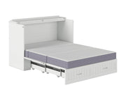 AFI Furnishings Murphy Cabinet Bed Southampton Murphy Cabinet Bed Chest with 6" Gel Memory Foam Mattress, Storage Drawer and Built-in Charger - Available in 3 Colours and 3 Sizes