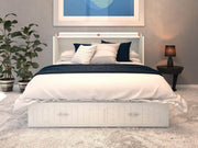 AFI Furnishings Murphy Cabinet Bed Southampton Murphy Cabinet Bed Chest with 6" Gel Memory Foam Mattress, Storage Drawer and Built-in Charger - Available in 3 Colours and 3 Sizes