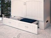 AFI Furnishings Murphy Cabinet Bed Southampton Murphy Cabinet Bed Chest with 6" Gel Memory Foam Mattress, Storage Drawer and Built-in Charger - Available in 3 Colours and 3 Sizes