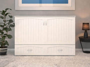 AFI Furnishings Murphy Cabinet Bed Southampton Murphy Cabinet Bed Chest with 6" Gel Memory Foam Mattress, Storage Drawer and Built-in Charger - Available in 3 Colours and 3 Sizes