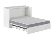 AFI Furnishings Murphy Cabinet Bed Southampton Murphy Cabinet Bed Chest with 6" Gel Memory Foam Mattress, Storage Drawer and Built-in Charger - Available in 3 Colours and 3 Sizes