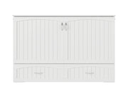 AFI Furnishings Murphy Cabinet Bed Southampton Murphy Cabinet Bed Chest with 6" Gel Memory Foam Mattress, Storage Drawer and Built-in Charger - Available in 3 Colours and 3 Sizes