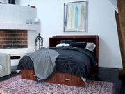 AFI Furnishings Murphy Cabinet Bed Southampton Murphy Cabinet Bed Chest with 6" Gel Memory Foam Mattress, Storage Drawer and Built-in Charger - Available in 3 Colours and 3 Sizes