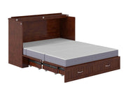 AFI Furnishings Murphy Cabinet Bed Southampton Murphy Cabinet Bed Chest with 6" Gel Memory Foam Mattress, Storage Drawer and Built-in Charger - Available in 3 Colours and 3 Sizes