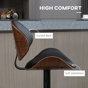 Aosom Bar Stool Adjustable Bar Stools with Faux Leather (Set of 2) - Available in 2 Colours