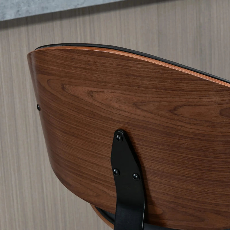 Aosom Bar Stool Adjustable Bar Stools with Faux Leather (Set of 2) - Available in 2 Colours