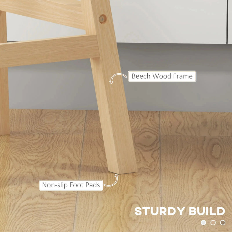 Aosom Bar Stool Faux Leather Upholstered Bar Stools (Set of 2) - Available in 2 Colours