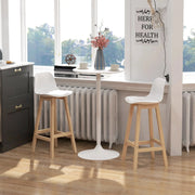 Aosom Bar Stool Faux Leather Upholstered Bar Stools (Set of 2) - Available in 2 Colours