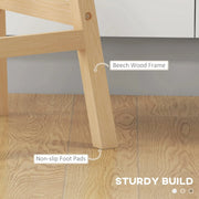 Aosom Bar Stool Faux Leather Upholstered Bar Stools (Set of 2) - Available in 2 Colours