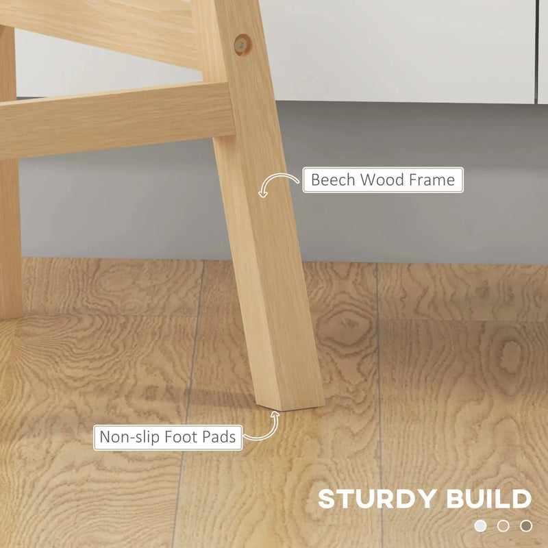 Aosom Bar Stool Faux Leather Upholstered Bar Stools (Set of 2) - Available in 2 Colours