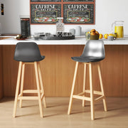 Aosom Bar Stool Faux Leather Upholstered Bar Stools (Set of 2) - Available in 2 Colours
