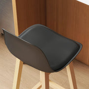 Aosom Bar Stool Faux Leather Upholstered Bar Stools (Set of 2) - Available in 2 Colours