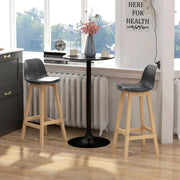 Aosom Bar Stool Faux Leather Upholstered Bar Stools (Set of 2) - Available in 2 Colours