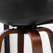 Aosom Bar Stool Mid-Back Faux Leather Upholstery Bar Stools (Set of 2) - Available in 2 Colours