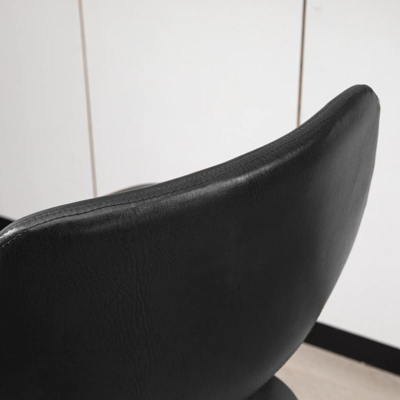 Aosom Bar Stool Mid-Back Faux Leather Upholstery Bar Stools (Set of 2) - Available in 2 Colours