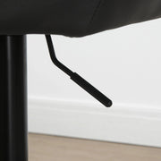 Aosom Bar Stool Swivel Adjustable Bar Stools (Set of 2) With Faux Leather and Linen Touch Fabric - Available in 5 Colours