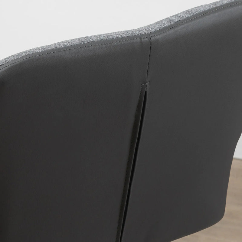 Aosom Bar Stool Swivel Adjustable Bar Stools (Set of 2) With Faux Leather and Linen Touch Fabric - Available in 5 Colours