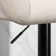Aosom Bar Stool Swivel Adjustable Bar Stools (Set of 2) With Faux Leather and Linen Touch Fabric - Available in 5 Colours