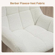 Aosom Bar Stool Swivel Adjustable Bar Stools (Set of 2) With Faux Leather and Linen Touch Fabric - Available in 5 Colours