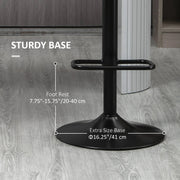 Aosom Bar Stool Swivel Faux Leather Adjustable Bar Stools (Set of 2) - Available in 6 Colours