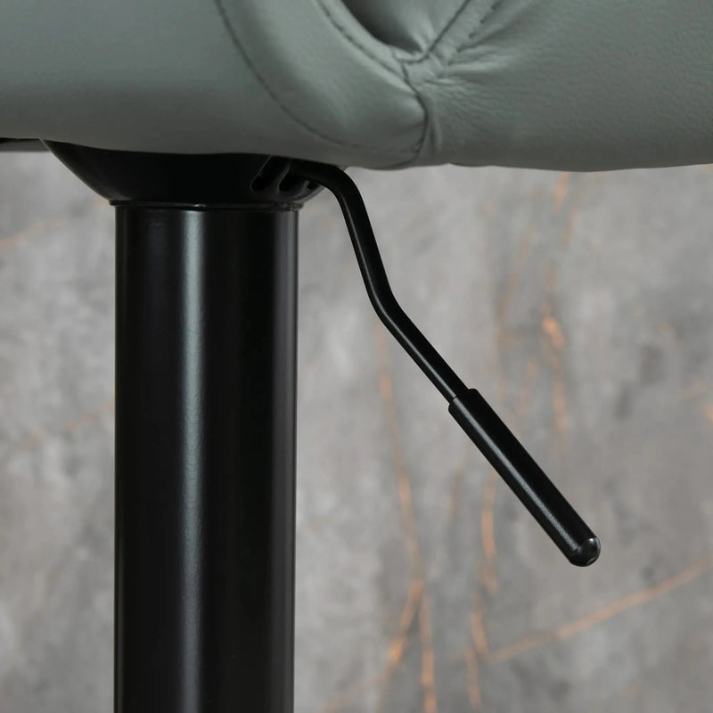 Aosom Bar Stool Swivel Faux Leather Adjustable Bar Stools (Set of 2) - Available in 6 Colours