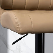 Aosom Bar Stool Swivel Faux Leather Adjustable Bar Stools (Set of 2) - Available in 6 Colours