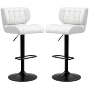 Aosom Bar Stool Swivel Faux Leather Adjustable Bar Stools (Set of 2) - Available in 6 Colours