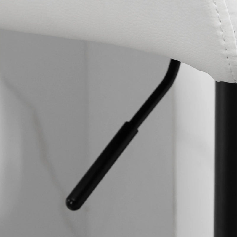 Aosom Bar Stool Swivel Faux Leather Adjustable Bar Stools (Set of 2) - Available in 6 Colours