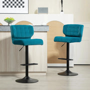 Aosom Bar Stool Swivel Faux Leather Adjustable Bar Stools (Set of 2) - Available in 6 Colours