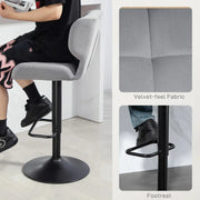 Aosom Bar Stool Swivel Faux Leather Adjustable Bar Stools (Set of 2) - Available in 6 Colours