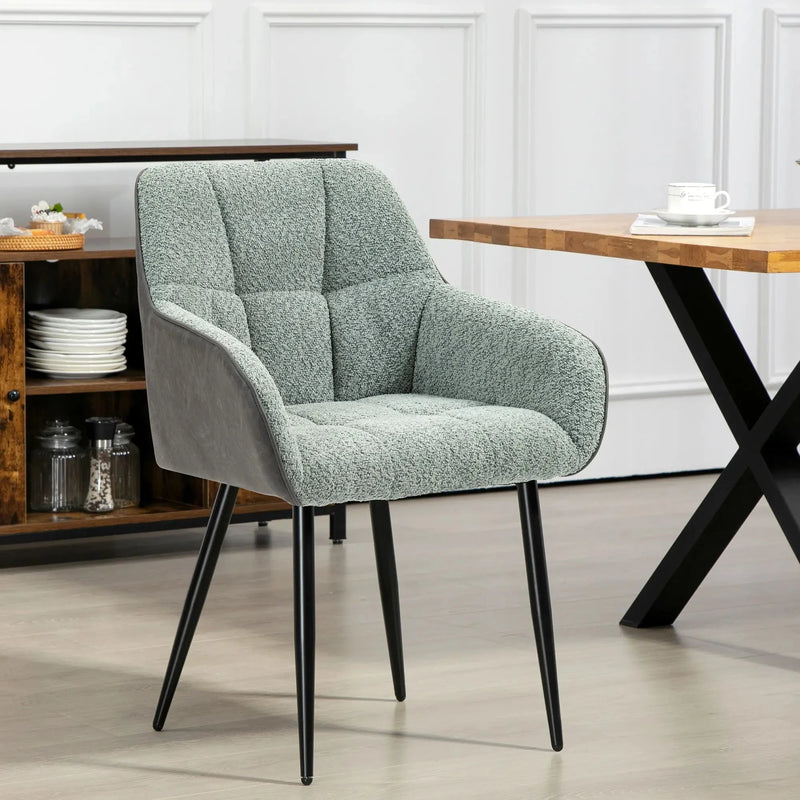 Aosom Chair Accent Chair with Foot Pads and Chenille Fabric - Available in 2 Colours