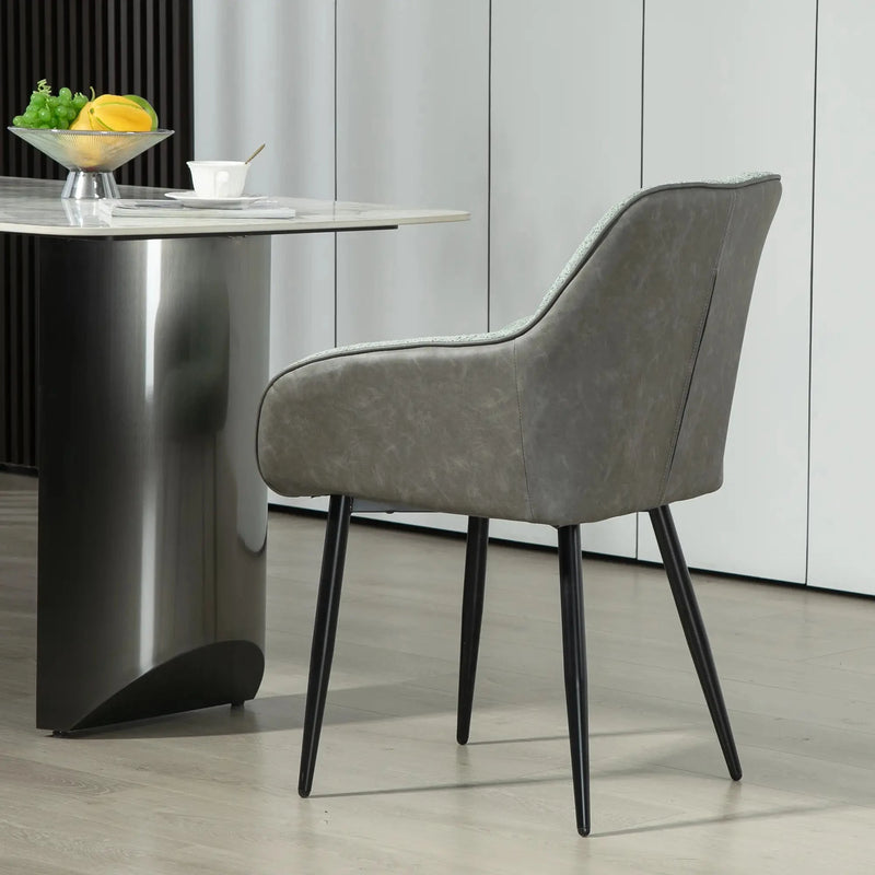 Aosom Chair Accent Chair with Foot Pads and Chenille Fabric - Available in 2 Colours