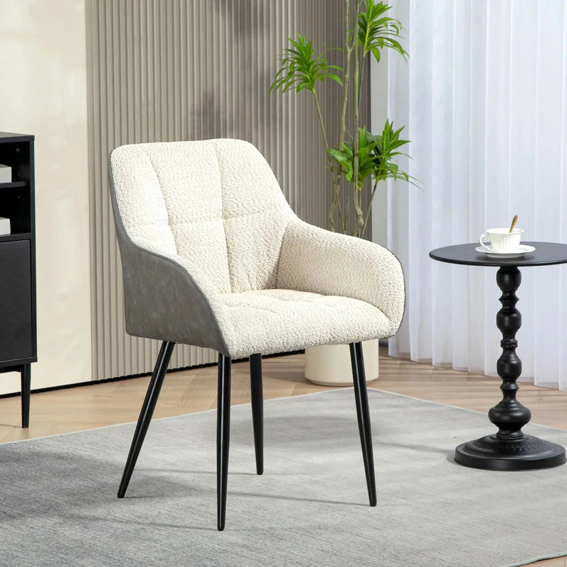 Aosom Chair Accent Chair with Foot Pads and Chenille Fabric - Available in 2 Colours